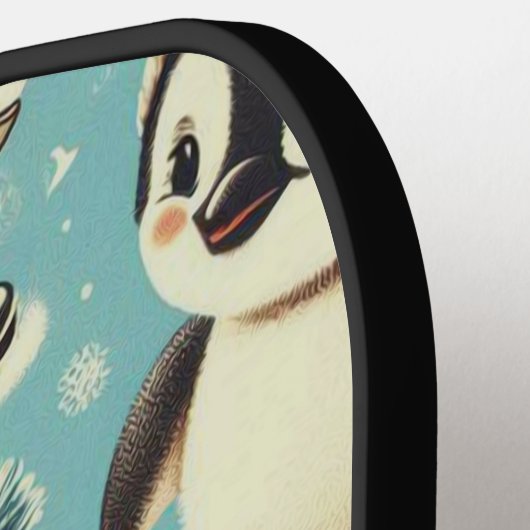 Schattige pinguïn patroon Pickleball Paddle (Links Detail)