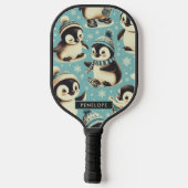  Schattige pinguïn patroon Pickleball Paddle (Achterkant)