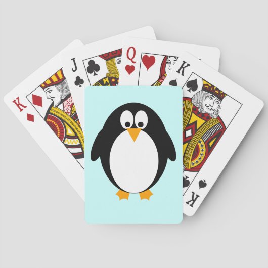 Schattige Pinguïn Pokerkaarten (Achterkant)