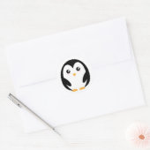 schattige pinguïn ronde sticker (Envelop)