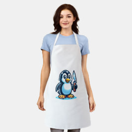 schattige pinguïn schort