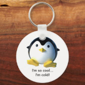 schattige pinguïn-sleutelhanger sleutelhanger (Voorkant)