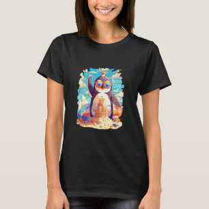 Schattige Pinguïn Zandkasteel Strand Zomer Liefheb T-shirt