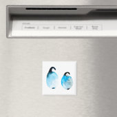 Schattige pinguïns aquarel magneet (Insitu (Vaatwasser))