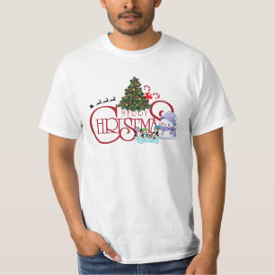 Schattige Pinguïns & Kawaii Sneeuwman Winter Wonde T-shirt