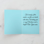 Schattige pinguïns kerstkaart bedankkaart (Binnen)