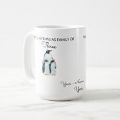Schattige pinguïns koffiemok (Voorkant links)