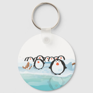 Schattige Pinguïns Sleutelhanger