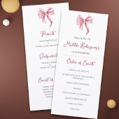 Schattige Pink Bow Quinceañera Celebration Program