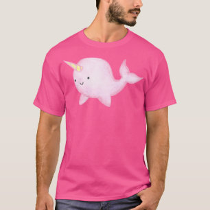 Schattige Pink Narwhal T-shirt