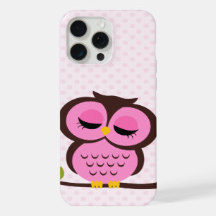 Schattige Pink Owl Hoesje voor de iPhone 5 iPhone 15 Pro Max Hoesje