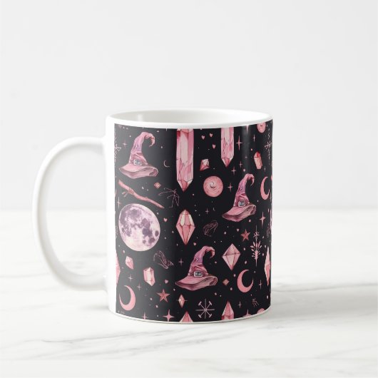 Schattige Pink Witchy Koffiemok (Links)