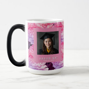 Schattige Pioen Bloem Cadeau Voor Haar Afstuderen Magische Mok