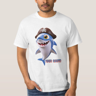 Schattige Piraat Haai Cartoon – 3D Kinder Illustra T-shirt