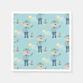 Schattige Pirate Boy Paper Servet