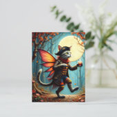 Schattige Pirate Kat Fairy Briefkaart (Staand voorkant)