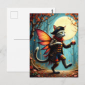 Schattige Pirate Kat Fairy Briefkaart (Voorkant / Achterkant)