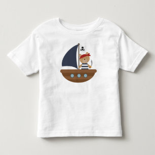 Schattige Piratenschip Piraten Beer Kinder Shirts