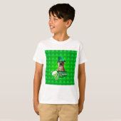 Schattige Pit Bull Dog Pet St. Patrick's Day w Clo T-shirt (Voorkant volledig)