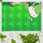 Schattige Pit Bull Dog Pet St. Patrick's Day w Clo Theedoek (Gevouwen)