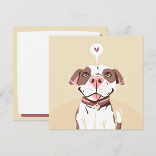 Schattige Pit Bull Kaart