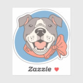 Schattige Pit Bull Sticker (Vel)