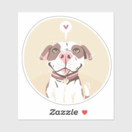 Schattige Pit Bull Sticker