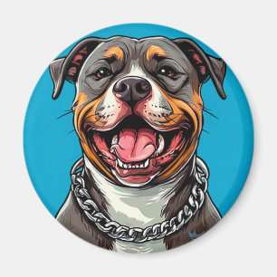 Schattige Pitbull hond Magneet
