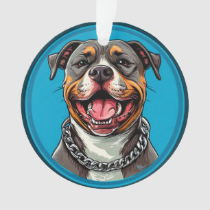 Schattige Pitbull hond Ornament