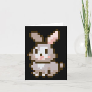 Schattige Pixelated Pasen Video Game Paashaas Gami Kaart