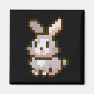 Schattige Pixelated Pasen Video Game Paashaas Gami Magneet