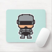 Schattige pixeled robotCop  Muismat (Met muis)