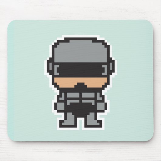 Schattige pixeled robotCop  Muismat (Voorkant)