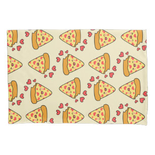 Schattige  pizza grappig beige kinder jongen meisj kussensloop