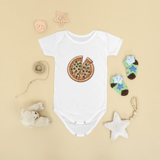 Schattige Pizza Lover Baby Bodysuit