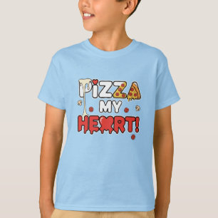 Schattige Pizza Mijn Hart Grappige Etenliefhebber  T-shirt