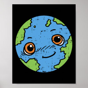 Schattige Planet Earth Shirt 22 april Pro Environ Poster