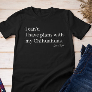 Schattige plannen met mijn Chihuahua-hondmoeder op Tri-Blend Shirt