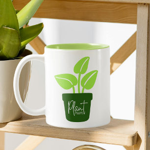 Schattige Plant Mom Plant Lover's Tweekleurige Koffiemok