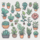 Schattige plant sticker blad (Voorkant)