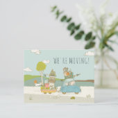 Schattige plezier dat we bewegen | Nieuwe startpun Aankondigingskaart (Staand voorkant)