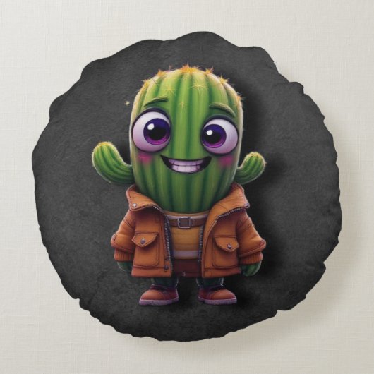 Schattige pluizig Cartoon kussen – Schattig Lachen (Achterkant)