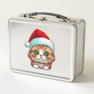 Schattige pluizig Munchkin Christmas Cat Classic T