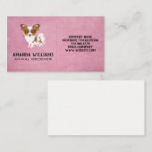 Schattige Pluizige Hond Visitekaartje (Voorkant / Achterkant)