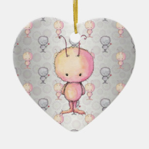 Schattige Pluizige Monsters Keramisch Ornament