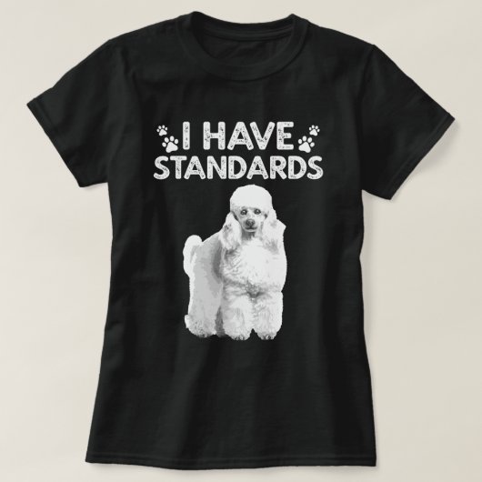 Schattige Poedel Ontwerp voor Mannen Vrouwen Stand T-shirt (Design voorkant)