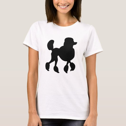Schattige poedel silhouet t-shirt (Voorkant)