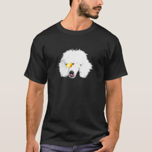Schattige poedel wit poedel hond mama vader T-shir T-shirt