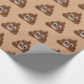Schattige poep emoji inpakpapier (Hoek)