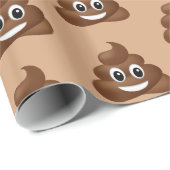 Schattige poep emoji inpakpapier (Rol Hoek)